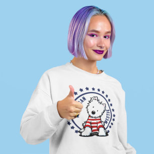 KiniArt Étoiles Et Stripes Sweatshirt Westie