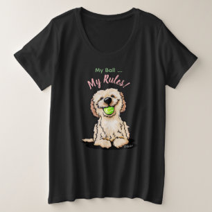 KiniArt Goldendoodle MY BALL T-shirt