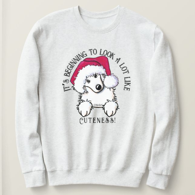 KiniArt Grand Pyrénées Sweatshirt de Noël (Design devant)