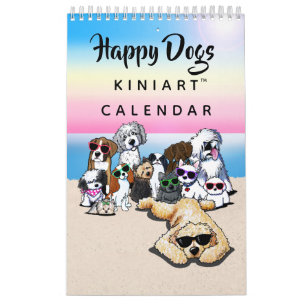 KiniArt Happy Chiens Petit Calendrier