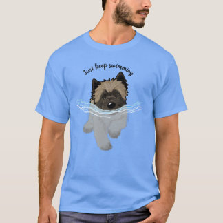 KiniArt Natation Cairn Terrier T-shirt