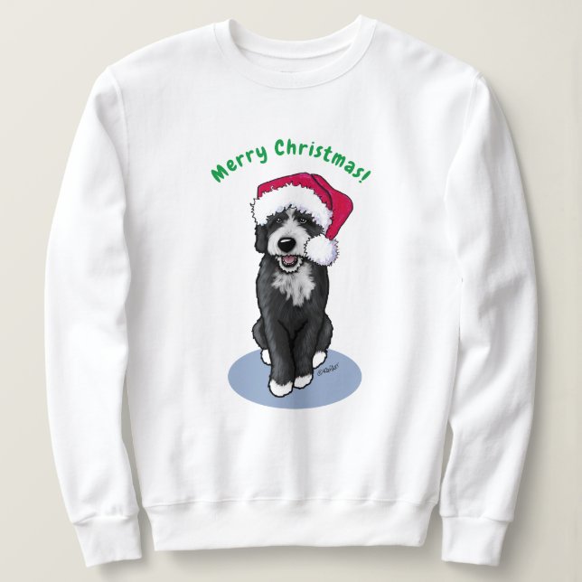 KiniArt Noël Bernadoodle Sweatshirt (Design devant)