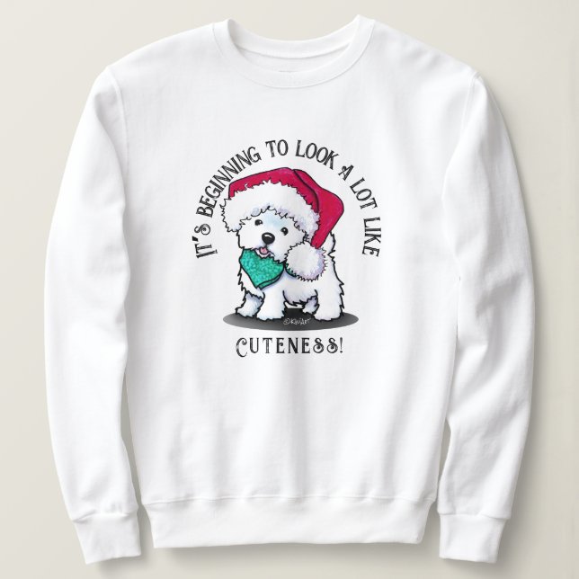 KiniArt Noël Cutieface Sweatshirt Westie (Design devant)