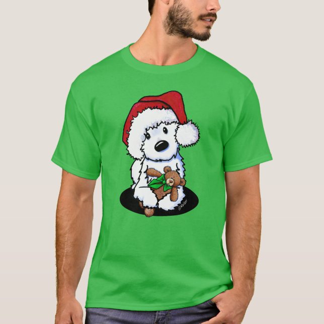 KiniArt Noël Westie Et T-shirt Ours (Devant)