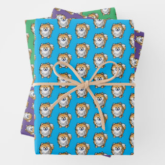 KiniArt Pom Wrapping Papier à feuilles plates Jeu