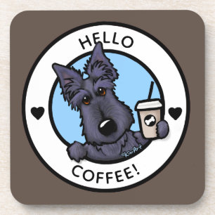 KiniArt Scottie Amoureux du café Dessous de verre