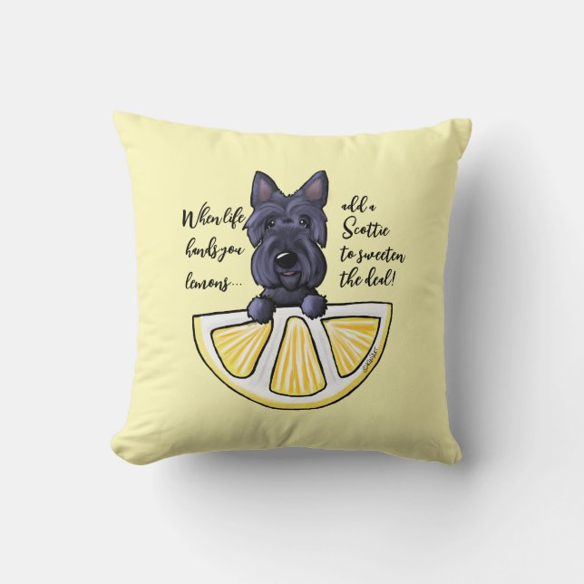 KiniArt Scottie Life Lemons Coussin Accent (Recto)