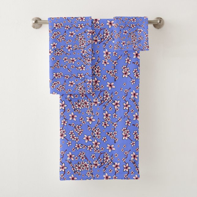 KiniArt Serviettes de bain Fleurs de Cerisier (En situation)