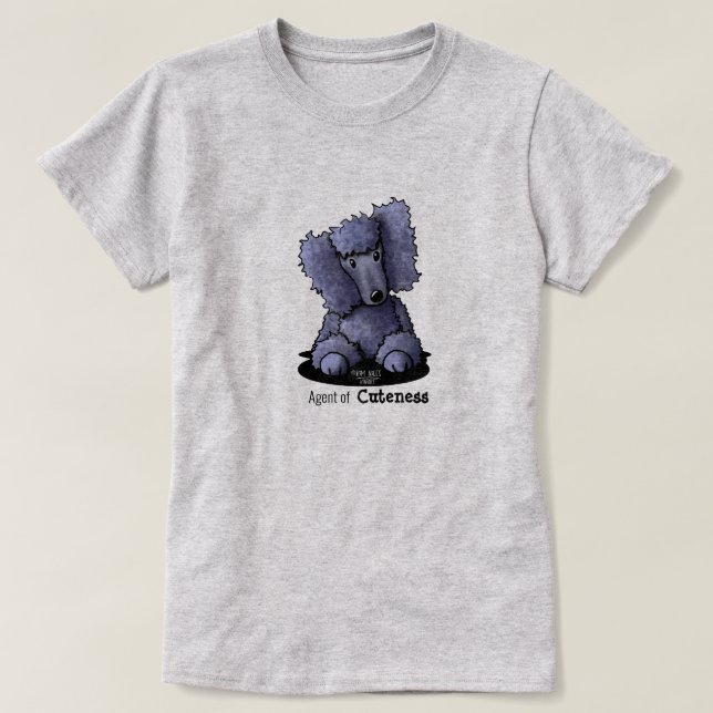 KiniArt T-Shirt Chien Caniche Mignon (Design devant)
