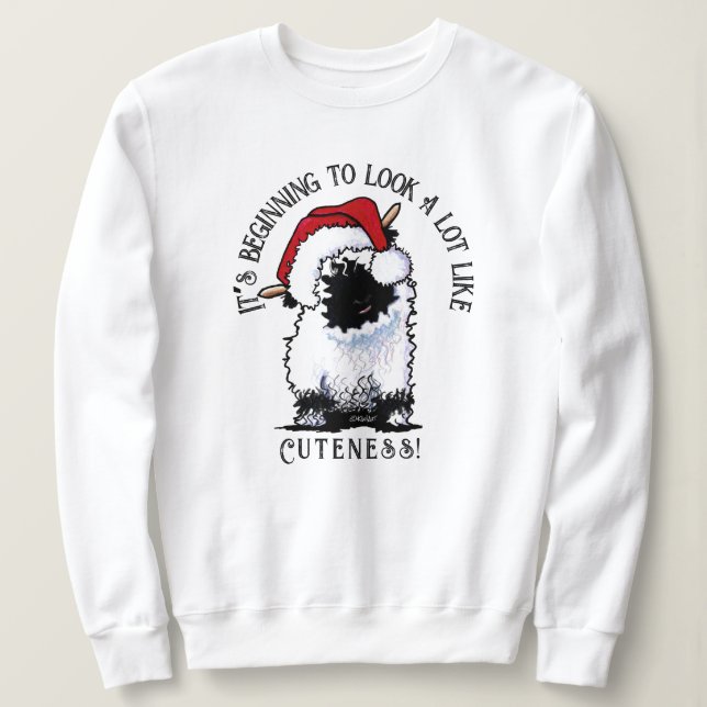 KiniArt Valais Sheep Sweatshirt de Noël (Design devant)