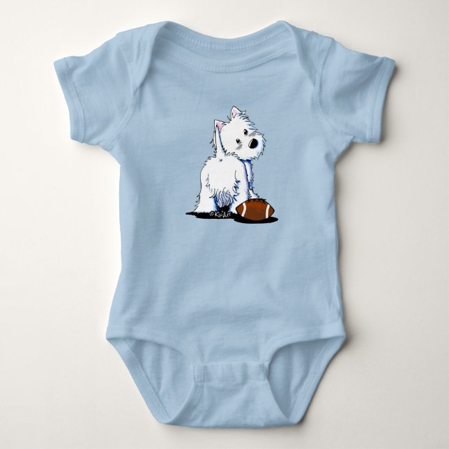 KiniArt Westie Barbecue Bébé Body (Devant)