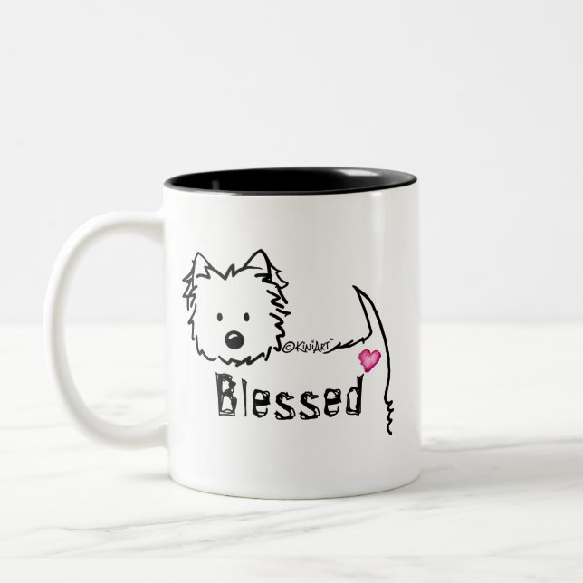 KiniArt Westie BLESSED Mug (Gauche)