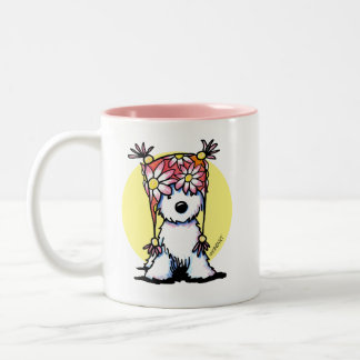 KiniArt Westie Casquette Floral Mug