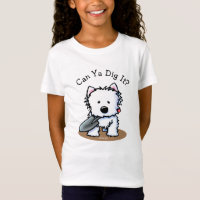 KiniArt Westie Garden Helper Dog T-Shirt