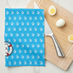 KiniArt Westie Secourir la serviette de cuisine