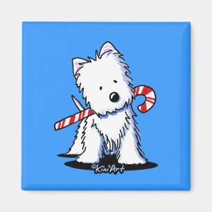 KiniArt Westie Sucre de canne Cutie Magnet