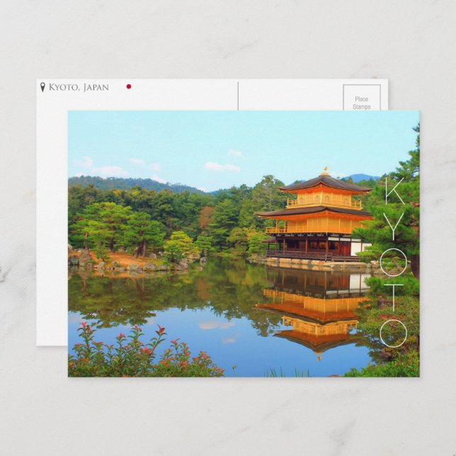 Kinkaku-ji, Kyoto, Japon Carte postale (Devant / Derrière)