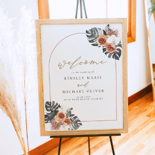 KINSLEY Boho Terracotta Mariage Poster de bienvenu