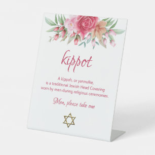Kippah Yarmulke Panneau de table Rose Rose Blush M