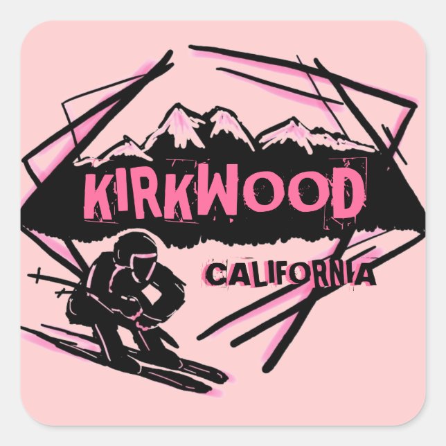 Kirkwood Californie thème rose autocollants (Devant)
