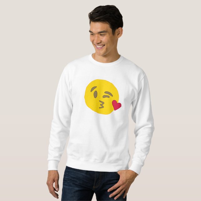 kiss emoji mens sweatshirt (Devant entier)