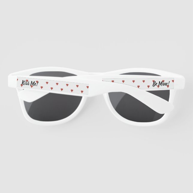 Kiss Me / Be Mine Hearts Valentines Jour Lunettes  (Dos)