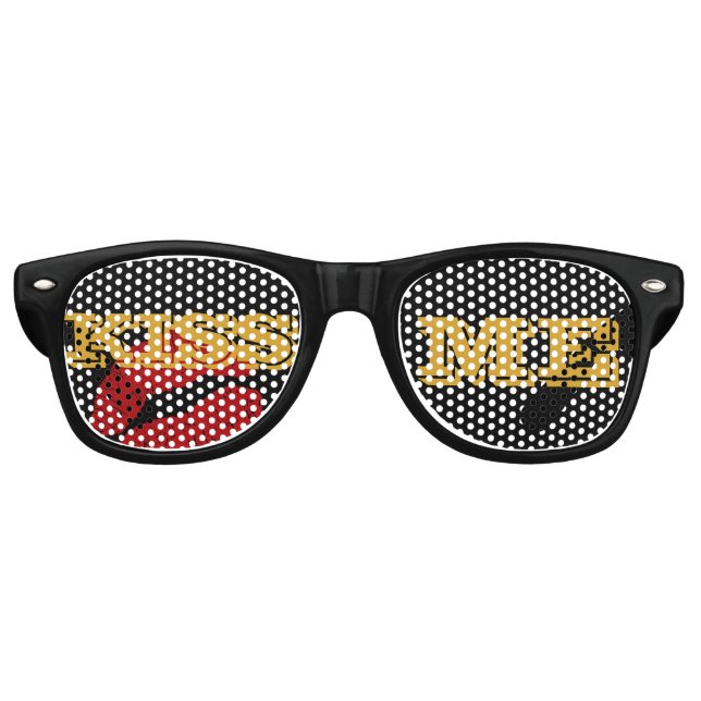 KISS ME Gold retro Shades / Fun Party Lunettes de  (Devant)