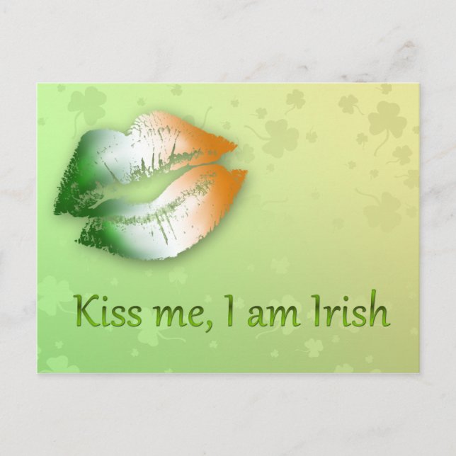Kiss Me I am Irish - Carte postale (Devant)