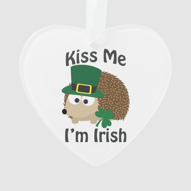 Kiss Me Im Jour de la Saint Patrick Irlandais Hedg (dos)