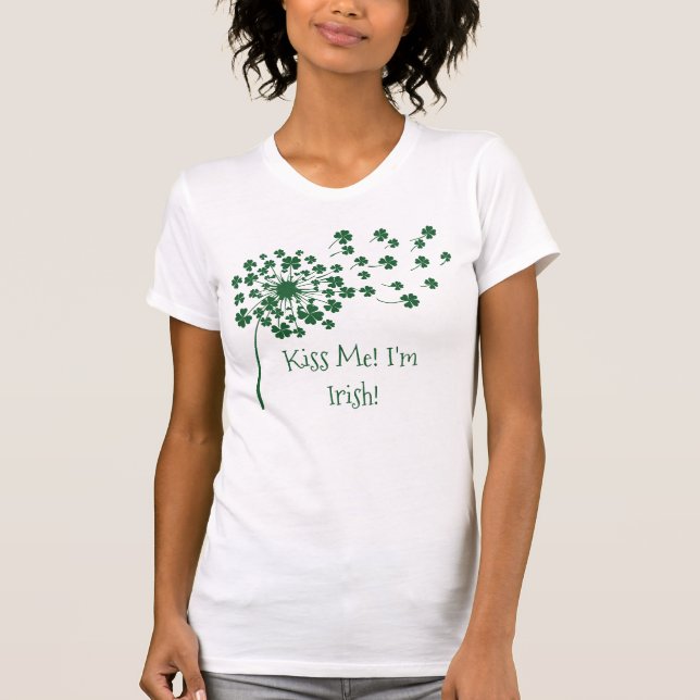 Kiss Me Je suis Irlandais - T-shirt Dandelion Clov (Devant)