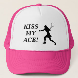 Kiss My Ace ! drôle casquette de tennis rose pour
