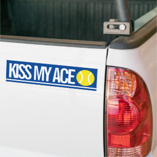 Kiss My Ace Funny bumper sticker for car or truck
