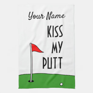 Kiss My Putt drôle serviette de cuisine cadeau po