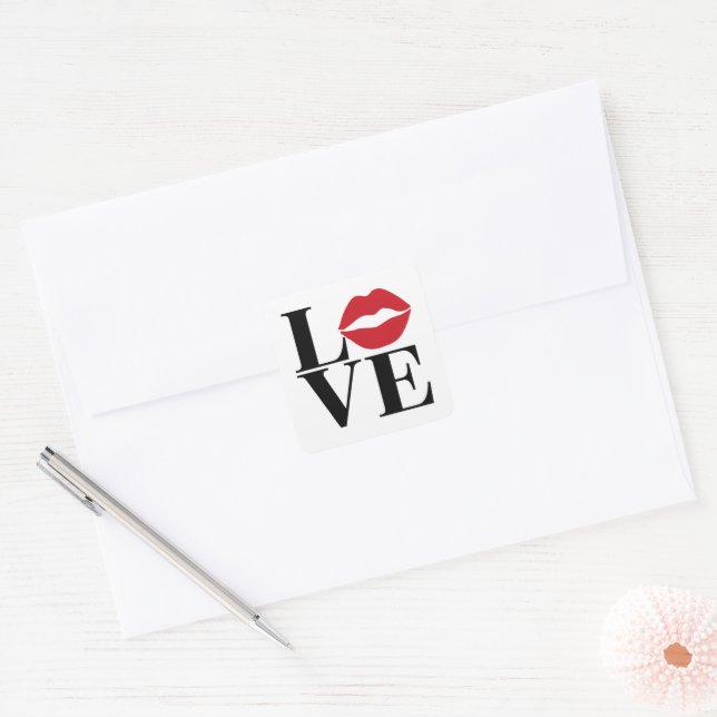 Kiss of Love : Édition Red Lips Autocollants (Enveloppe)