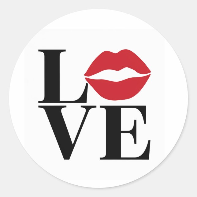 Kiss of Love : Edition Red Lips Autocollants (Devant)