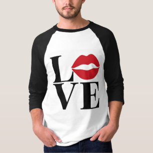 Kiss of Love Red Lips Edition Mens Modern T-Shirt