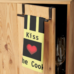 Kiss the Cook Personnalisable serviette de cuisine