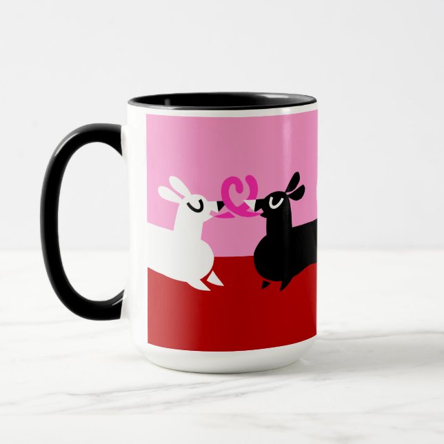 Kissing Canines 15 oz. Valentine Mug (Gauche)