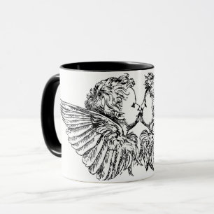 KISSING CHERUBS CAFÉ MUG