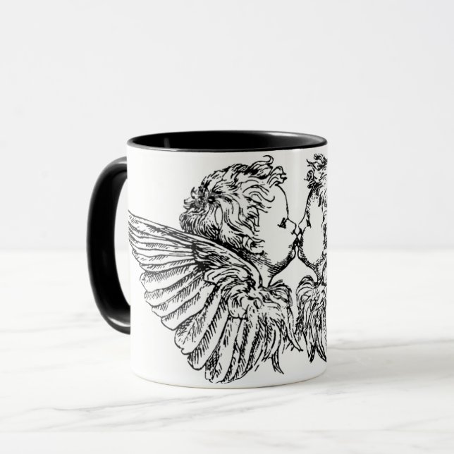 KISSING CHERUBS CAFÉ MUG (Devant gauche)