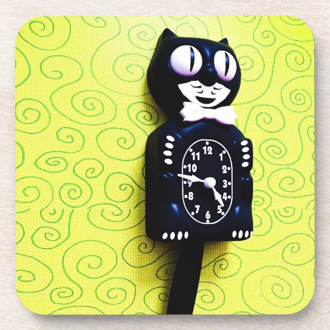 Kit antique Horloge Chat Dessous de verre de liège (Devant)