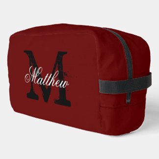 Kit de sac de voyage monogramme sur mesure maroon 