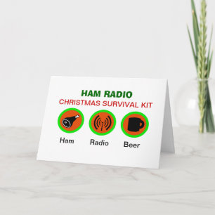 Kit de survie de Noël de la radio de jambon Carte 
