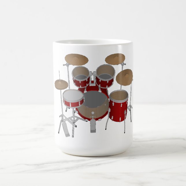 Kit de tambour 5 pièces - Rouge - Mug de café - En (Centre)