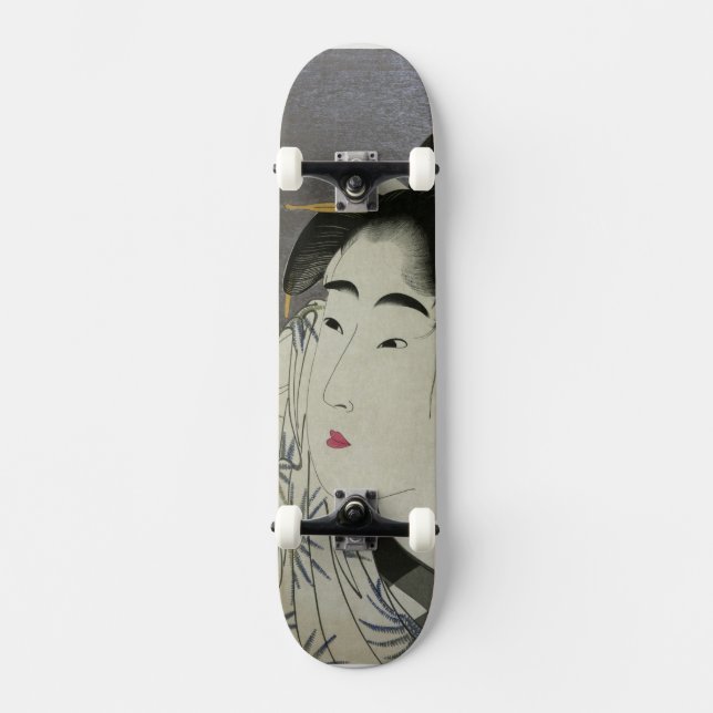 Kitagawa Utamaro's Ase O Fuku Onna skateboard (Recto)
