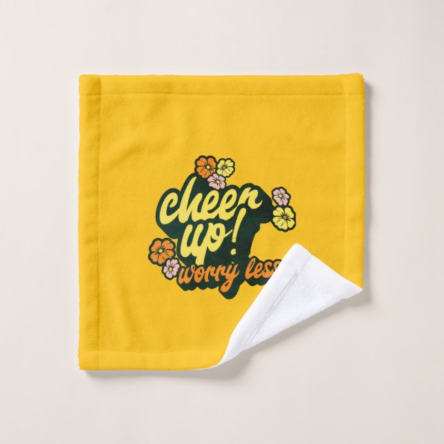 KITCHEN CHEER UP WORRY LESS WASH CLOTH (Gant de toilette)