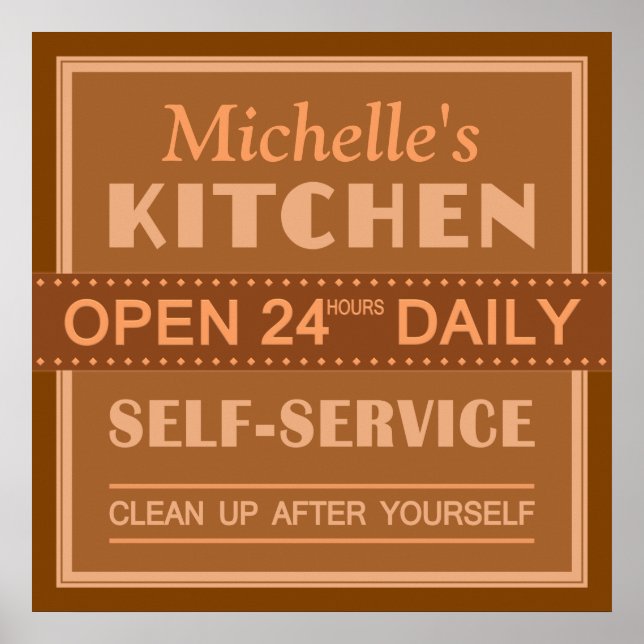 Kitchen – custom name – poster (Devant)