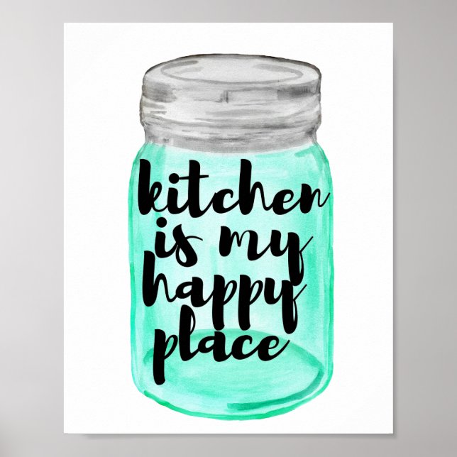 Kitchen Is My Happy Place Poster (Devant)