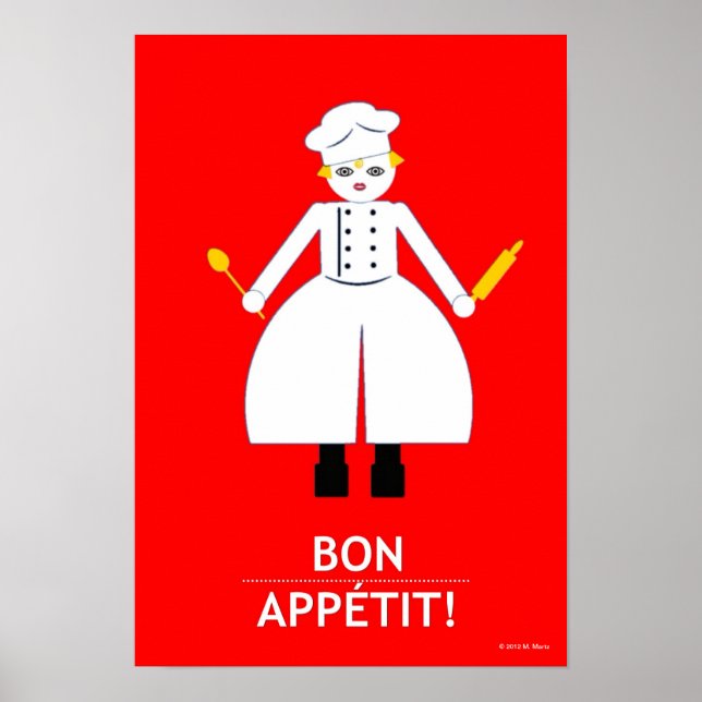 Kitchen Martzkin “ Bon Appétit!” Poster (Devant)