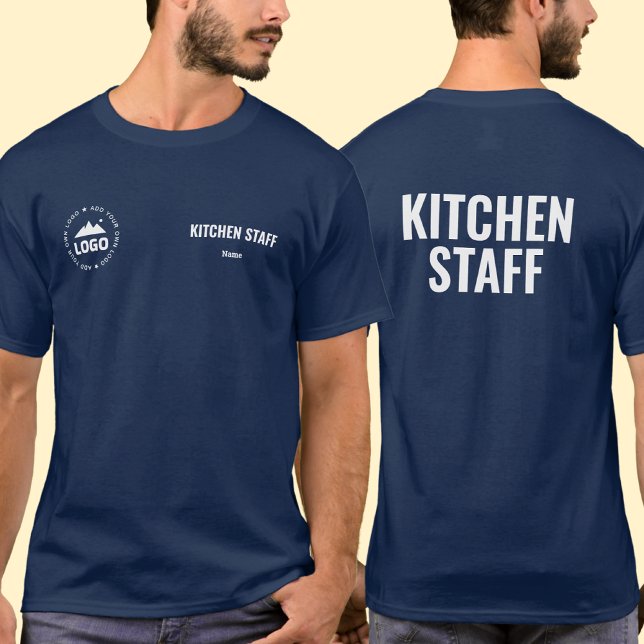 Kitchen Staff T-Shirt Uniform Custom Name Logo (Créateur téléchargé)